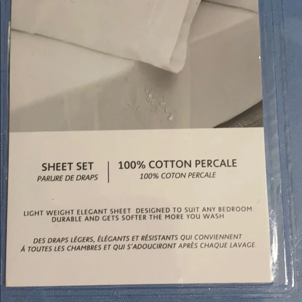 NWT Lacoste blue twin sheet set